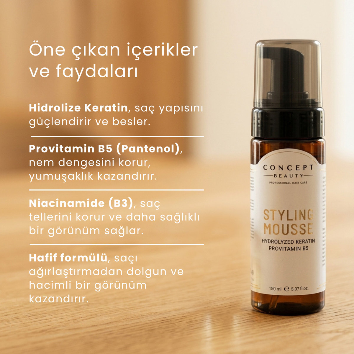 Şekillendirici Saç Köpüğü