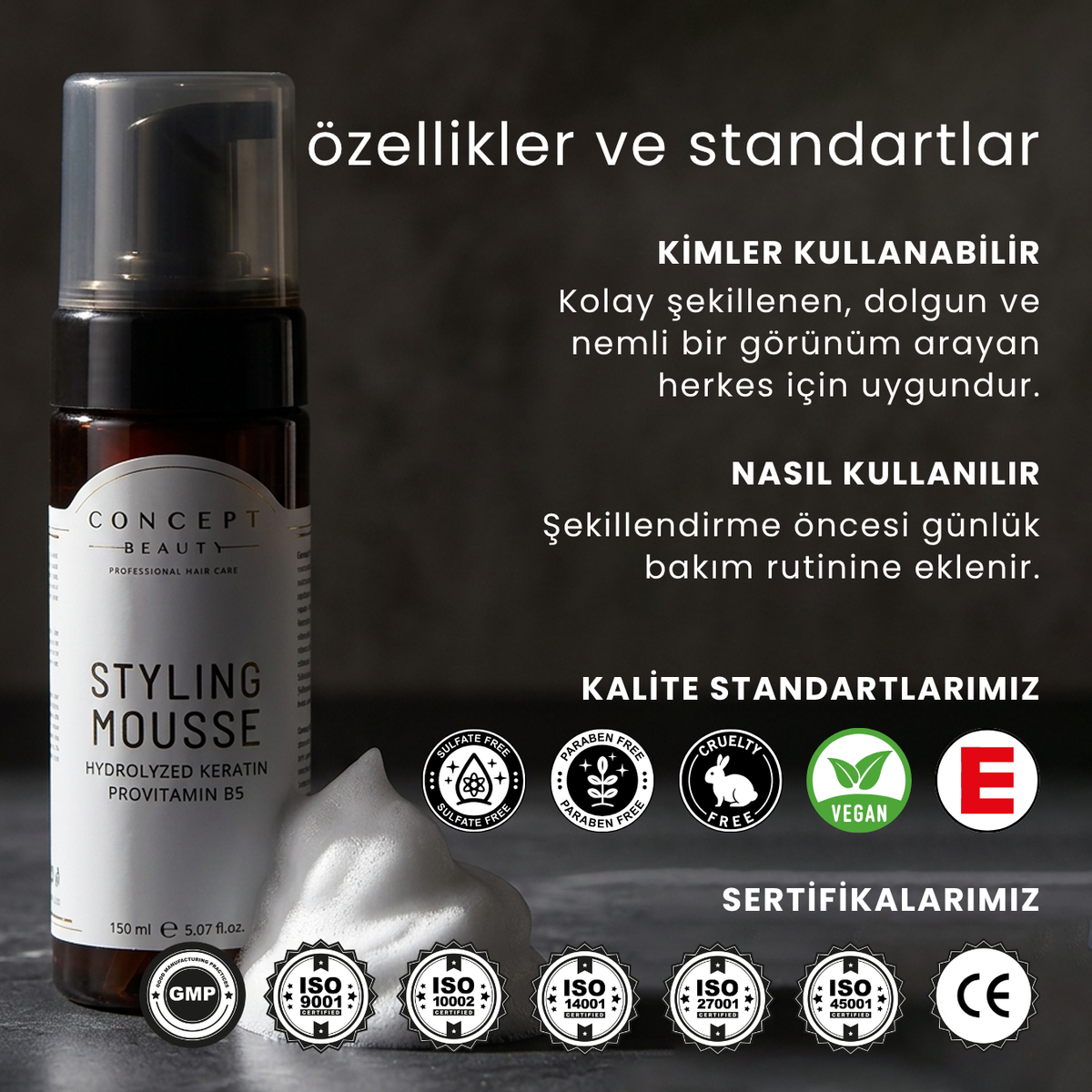 Şekillendirici Saç Köpüğü