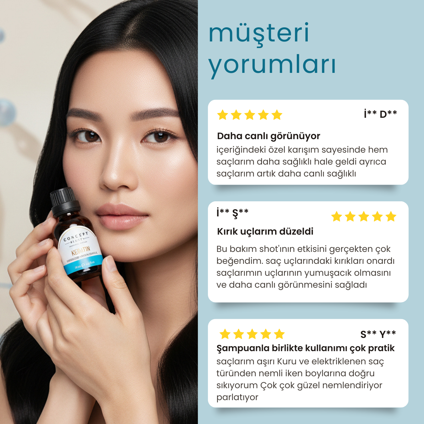 Keratinli Saç Bakım Shot'ı